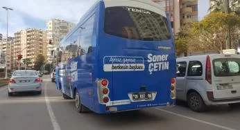 Soner Çetin'den belediye aracıyla seçim propagandası