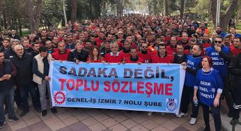 Bornovalı işçiler grevde