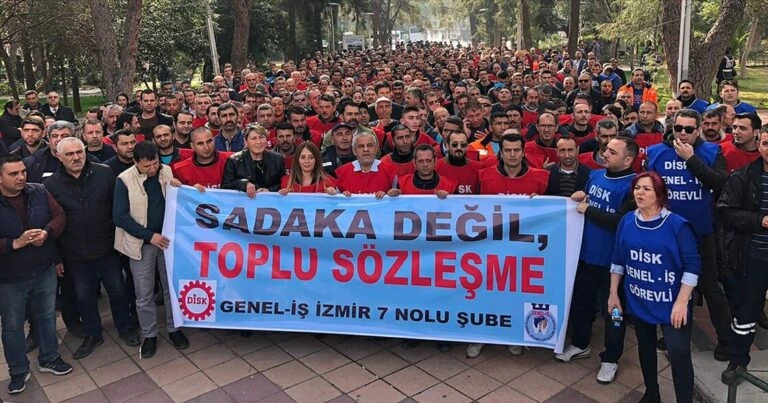 Bornovalı işçiler grevde