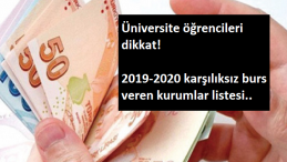 Burs veren kurumlar hangileri? 2019-2020 üniversite bursları