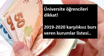 Burs veren kurumlar hangileri? 2019-2020 üniversite bursları