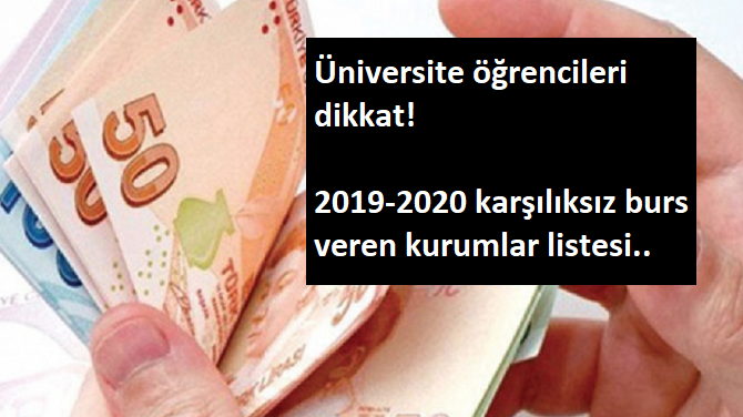Burs veren kurumlar hangileri? 2019-2020 üniversite bursları