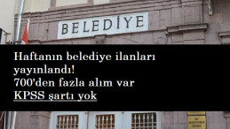 Belediyelere KPSS şartsız 710 personel alınacak | Memur-işçi