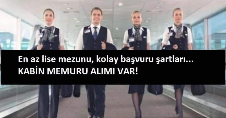 Havayolu şirketine bay-bayan kabin memuru alınacak | Lise mezunu