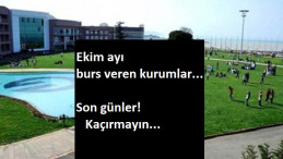 Ekim ayı üniversite öğrencilerine burs veren kurumlar hangisi?