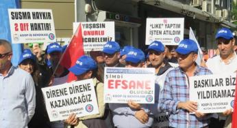 Koton'dan çıkarılan işçiler eylemde