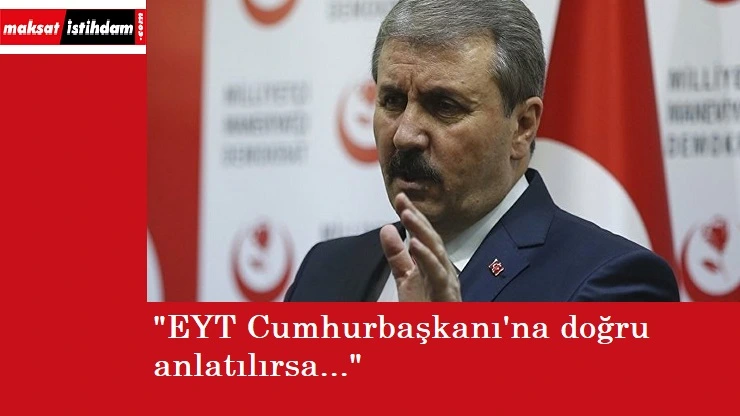 Mustafa Destici: "EYT Cumhurbaşkanı'na doğru anlatıldığında..."