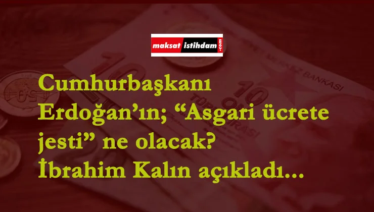 'Asgari ücrette jest' ne demek? Açıklama geldi