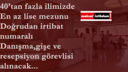 Banka ve özel kurumlara danışma, gişe ve resepsiyon görevlisi alınacak En az lise mezunu