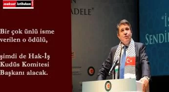 Filistin'de 'Yılın Kişisi' Hak-İş'ten