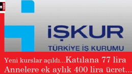 İŞKUR kursları devam ediyor | Katılana günlük 77 lira verecekler