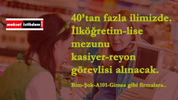 Market ve mağazalara personel alınacak | Kasiyer- Reyon görevlisi