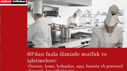 Mutfaklara ve işletmelere personel alınacak | İlköğretim-lise mezunu | Aşçı, garson, komi, barista ve fazlası...