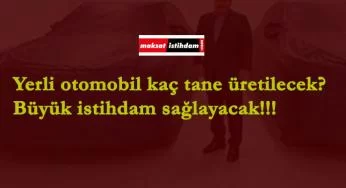 Kaç tane yerli otomobil üretilecek?