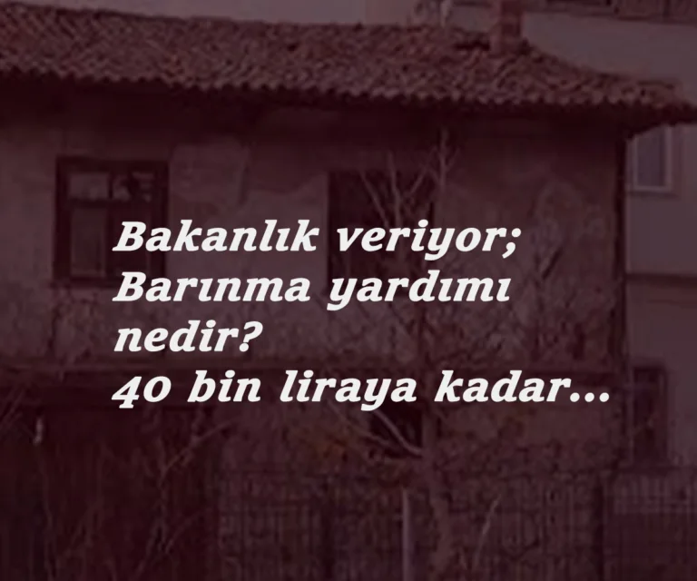 Barınma yardımı