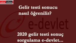 Gelir testi sonucu nasıl öğrenilir? Gelir testi sonuç sorgulama işlemleri