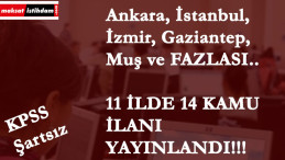 11 ilde 14 kamu kurumu personel alacak | İlköğretim-lise mezunu