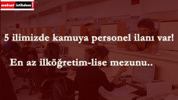 8 Ocak son başvuru! 5 belediye ilköğretim-lise mezunu personel alacak!