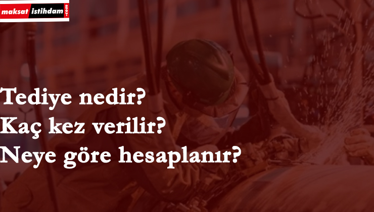 Tediye ödemeleri yılda kaç kez verilir? Neye göre yapılır?