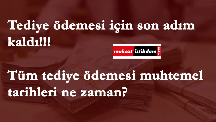 Tediye için son adım kaldı: Cumhurbaşkanlığı'na geldi