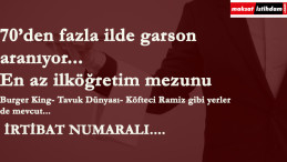 70'den fazla ilde garson alınacak | En az ilköğretim mezunu