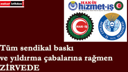 Hizmet-İş Sendikası en tepede!
