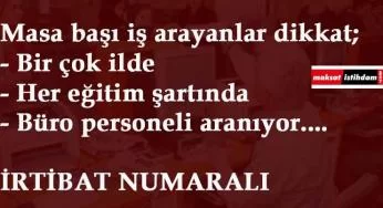 50'den fazla ilde Büro Personeli aranıyor| Her eğitim şartı var