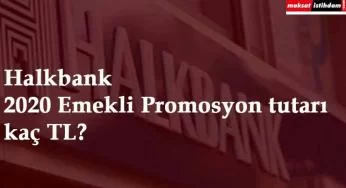 Halkbank kaç lira emekli promosyonu veriyor? 2020 emekli promosyon tutarı