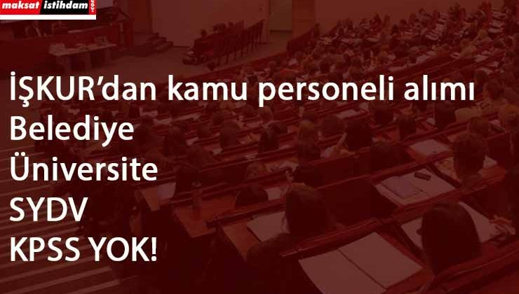 Yeni kamu ilanları yayınlandı: Üniversite-SYDV-Belediye