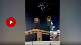 Koronavirüs nedeniyle ibadete kapatılan Kabe'yi ebabil kuşları tavaf etti