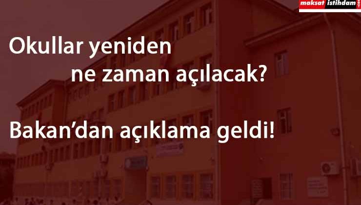 Okullar ne zaman açılacak? Okullara Corona tatili uzayacak mı? Bakan Koca'dan açıklama