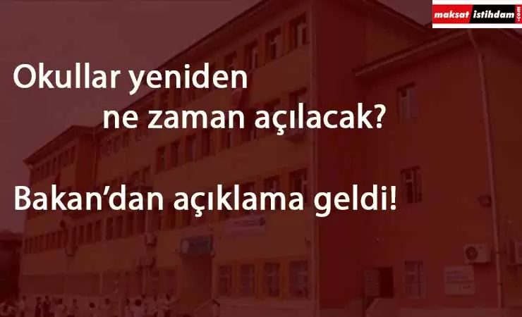 Okullar ne zaman açılacak? Okullara Corona tatili uzayacak mı? Bakan Koca'dan açıklama