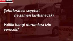 Şehirlerarası seyahat yasağı ne zaman yasaklanacak? Hangi şartlarda izin verilecek?