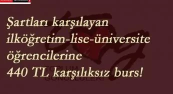 İlköğretim-lise ve üniversite öğrencilerine karşılıksız burs müjdesi! Nasıl başvurulur?
