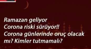 Oruç Covid-19 riskini arttırır mı? Diyanet'ten açıklama geldi