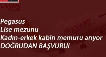 Pegasus kabin memuru alacak | En az lise mezunu