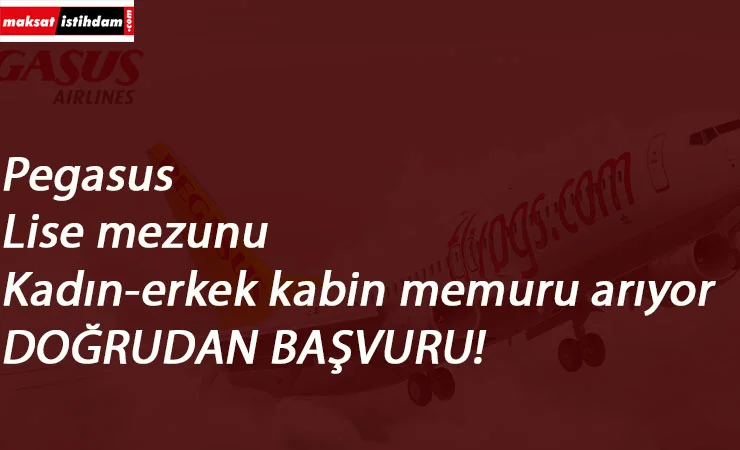 Pegasus kabin memuru alacak | En az lise mezunu
