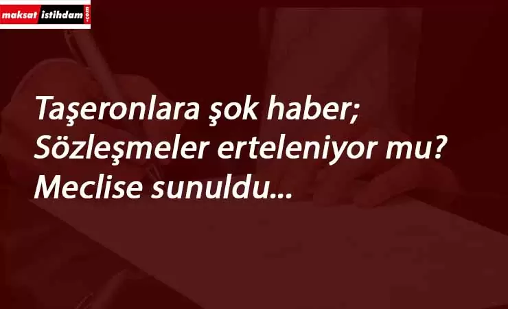 Tüm taşeronlara kötü haber geldi: Yeni kanunda yer alıyor