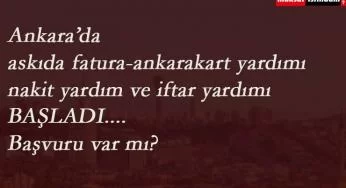 Ankara askıda fatura ve nakit yardım başvurusu nasıl yapılır?