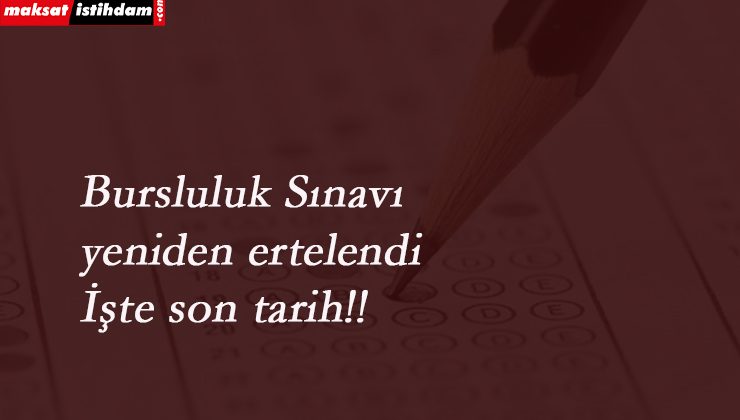 2020 Bursluluk Sınavı ne zaman? Tarih belirlendi