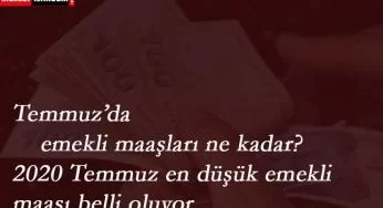 Temmuz ayında emekli zammı ne kadar olacak? 2020 Temmuz emekli maaşları merak konusu
