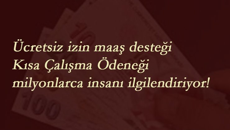 Kısa Çalışma Ödeneği ve Ücretsiz İzin destek parası nasıl sorgulanır? Nereye yatacak?