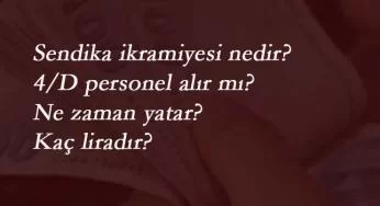 Sendika ikramiyesi nedir? Taşeron ve 4/D personele verilir mi?