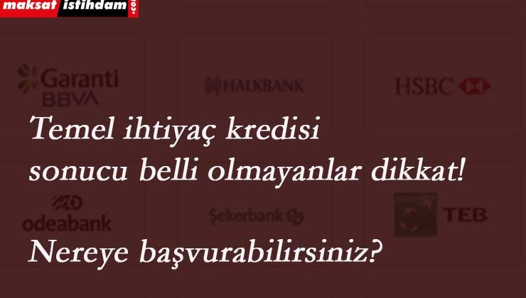 Temel ihtiyaç destek kredisi nasıl sorgulanır? Neden hala onaylanmadı?
