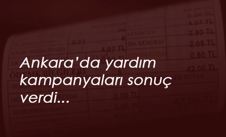 Ankara'da askıdaki tüm faturalar ödendi