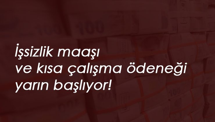 İşsizlik ve Kısa Çalışma ödemeleri yarın başlıyor! İşte T.C'ye göre gün listesi