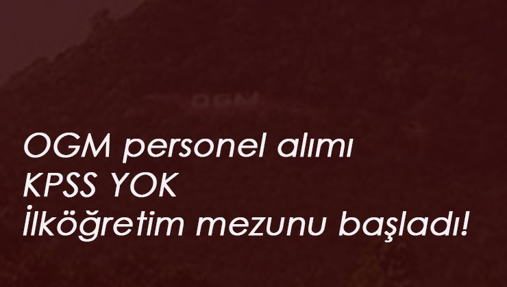 OGM personel alımı başladı: Orman Genel Müdürlüğü ilköğretim mezunu kamu alımı