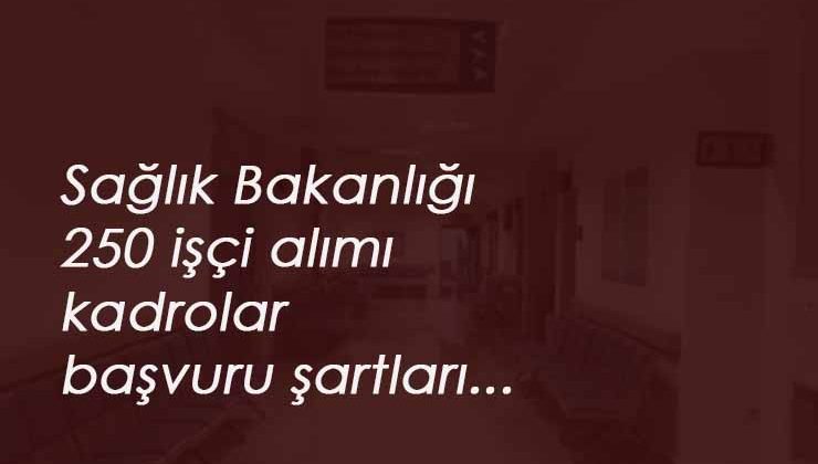 Sağlık Bakanlığı 250 işçi alımı ne zaman? Başvuru şartları nelerdir?