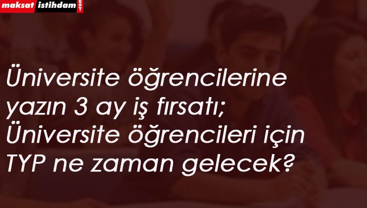 Üniversite öğrencilerine yazın 3 ay çalışma fırsatı: Her ay asgari ücret