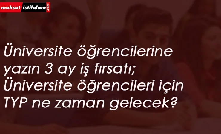 Üniversite öğrencilerine yazın 3 ay çalışma fırsatı: Her ay asgari ücret